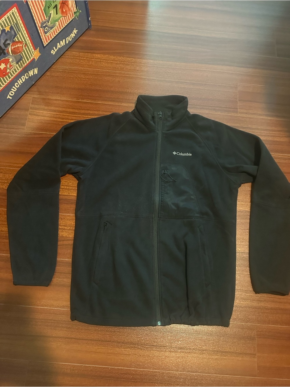 Columbia Black Full-Zip Lightweight Fleece Jacket